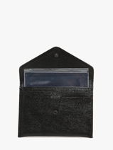 Leather Wallet Etincelle Irisée Etrier Black etincelle irisee EETI054-vue-porte