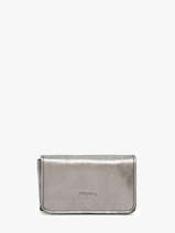 Leather Coin Purse Etincelle Irisée Etrier Silver etincelle irisee EETI650
