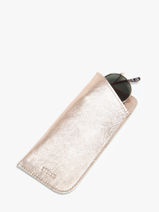 Sunglass Case Etincelle Irisée Leather Etrier Gold etincelle irisee EETI5001-vue-porte