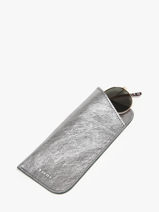 Sunglass Case Etincelle Irisée Leather Etrier Silver etincelle irisee EETI5001-vue-porte