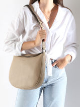 Sac Porté épaule Manege Cuir Etrier Beige manege EMAN077L-vue-porte