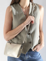 Sac Bandoulière Emeraude Cuir Etrier Or emeraude EEMEB142-vue-porte