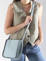 Sac Bandoulière S Foudre Cuir Etrier Bleu foudre EFOD087S-vue-porte