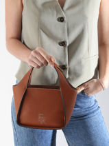 Sac Bandoulière S Foudre Cuir Etrier Marron foudre EFOD107S-vue-porte