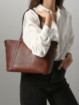 Small Leather Tradition Shoulder Bag Etrier Brown tradition ETRA060S-vue-porte