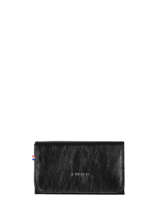 Leather Coin Purse Etincelle Irisée Etrier Black etincelle irisee EETI650
