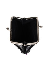 Leather Coin Purse Etincelle Irisée Etrier Black etincelle irisee EETI654-vue-porte