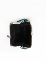 Leather Coin Purse Etincelle Irisée Etrier Green etincelle irisee EETI654-vue-porte