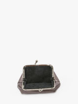 Leather Coin Purse Etincelle Irisée Etrier Pink etincelle irisee EETI654-vue-porte