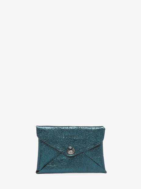 Card Holder Etincelle IrisÃ©e Leather Etrier Green etincelle irisee EETI5003