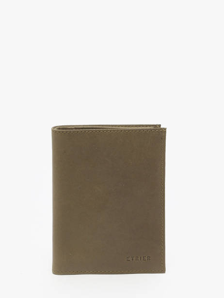 Portefeuille Porte-monnaie Oil Cuir Etrier Vert oil EOIL247