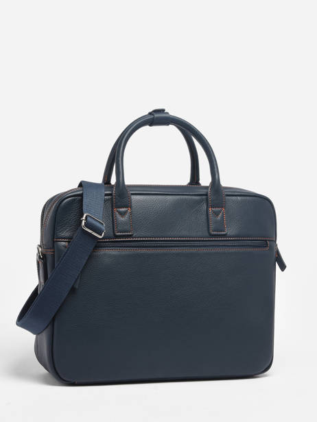 2-compartment Business Bag Foulonné Leather Etrier Blue foulonne EFOU8152 other view 4
